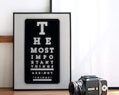 The most important things are not things. Black screenprint 11.7 x 16.5 (A3)