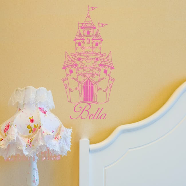 Castle Custom Name Wall Decal Sticker Vinyl Art 20"h X 9"w