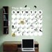 Dry Erase Calendar Wall Decal Daily Planner 30"h X 30"w