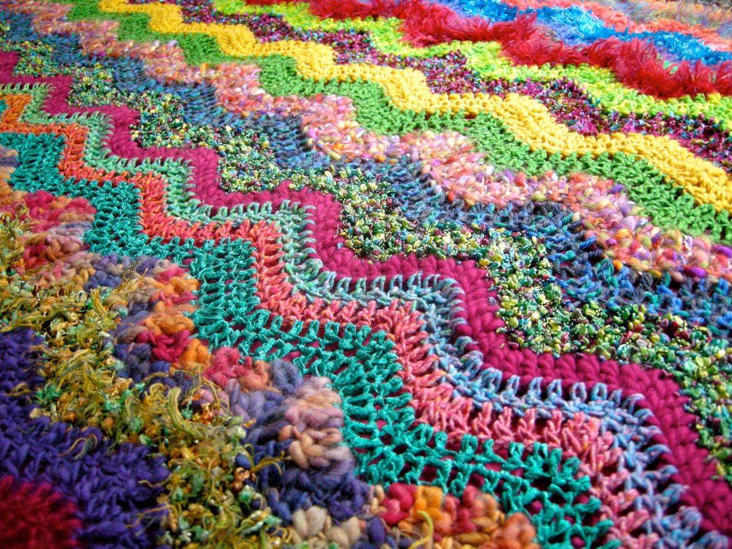 Custom Chaos Ripple Afghan