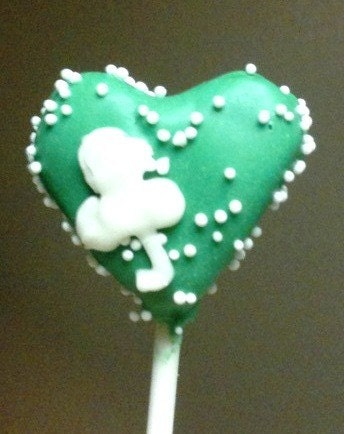St Patricks Day The Heart of the Irish Cake Pop handmade by Sprinkles Candy Cake Oh My on Etsy