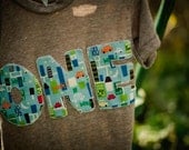 Boys Birthday Shirt Blue Car Trucks Organic Blend Brown Tee