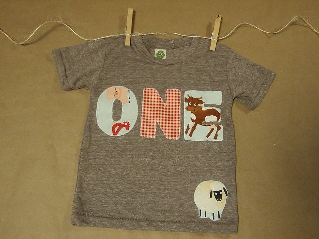 Barnyard Farm Animal Birthday Shirt Organic Blend perfect for boys and girls Farm Party