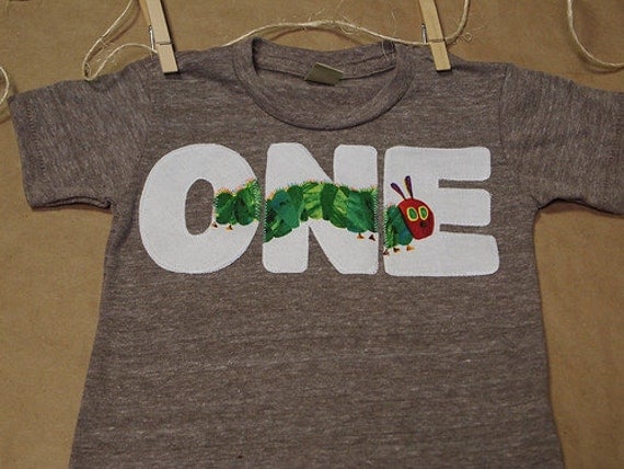 Very Hungry Caterpillar Birthday Shirt for boy or girl Organic Blend  Tee