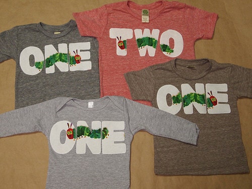 Very Hungry Caterpillar Birthday Shirt for boy or girl Organic Blend  Tee