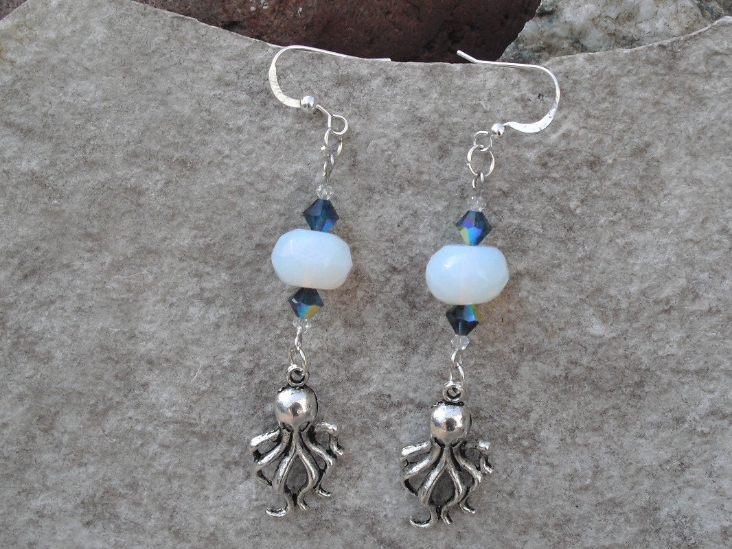 Dramatic octopus earrings