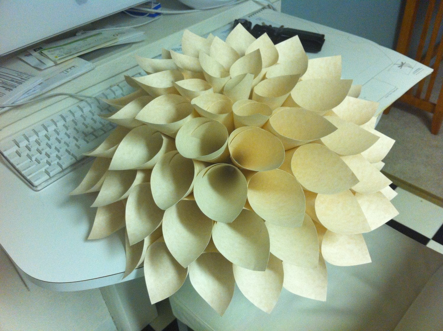 Paper Dahlia Centerpiece Template