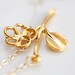 Gold Flower Necklace Flower Branch Necklace Flower Twig Necklace - N111