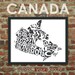 Typography Map of Canada - 11 x 14" Print