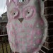 Owl Burlap Door Hanger Door Decoration Pink and White Baby Girl