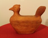Chicken, Handcarved FolkArt, Wooden