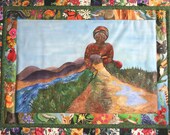 Original Acrylic Painting on canvas with Quilted Frame- Creation II
