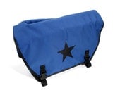 Royal Blue and Black Medium Waterproof Messenger Bag