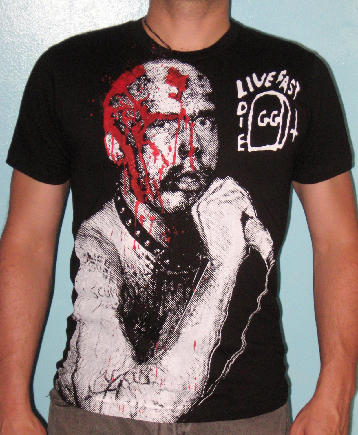 G.G. Allin Original Scumbag T-Shirt sizes S-M-L-XL