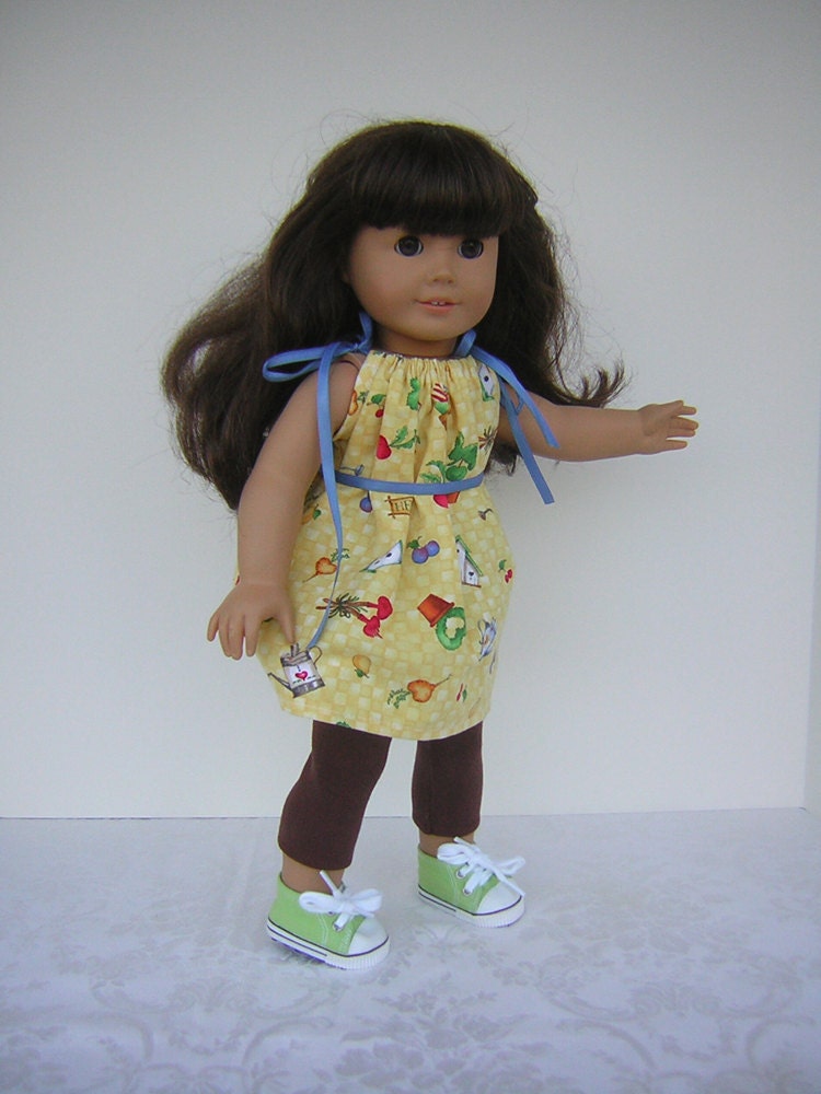 Dress, Leggings and Shoes for American Girl, Similar 18" Dolls and Bitty Baby
