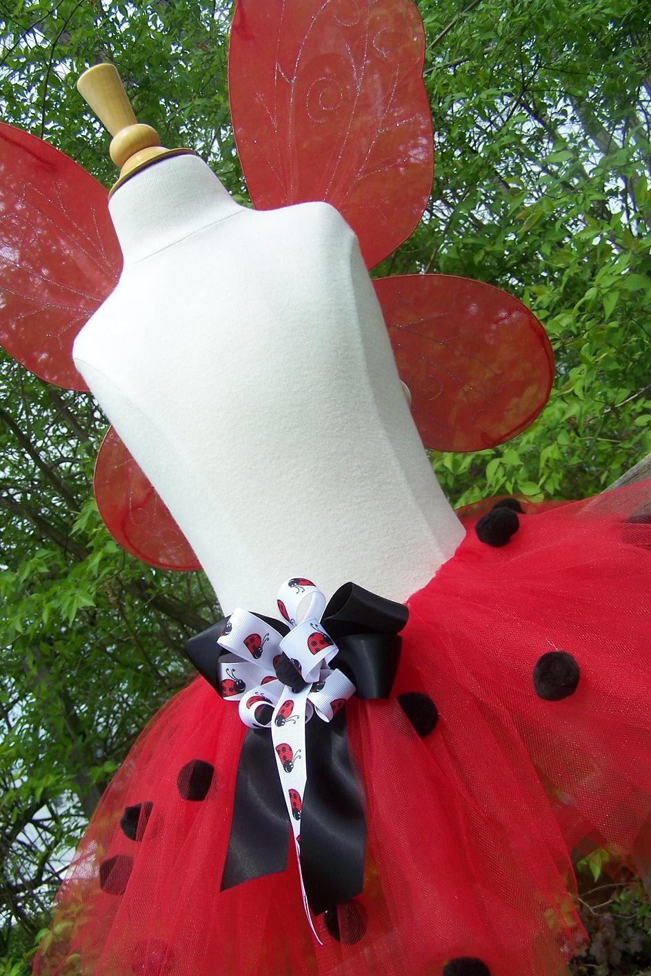 Lady Bug Tutu with Wings