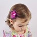 Pink and Purple Hair Bow - Girls Hair Bow - Hot Pink Purple Baby Hair Bow