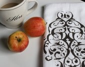 1 "MODERN PAISLEY"  Kitchen Towel , Flour Sack  Towel, Tea Towel ,  Kitchen Dish Cloth, Modern Vintage Market
