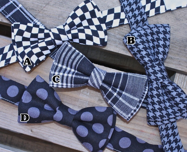 Black Bow Tie For Boys in Assorted Black