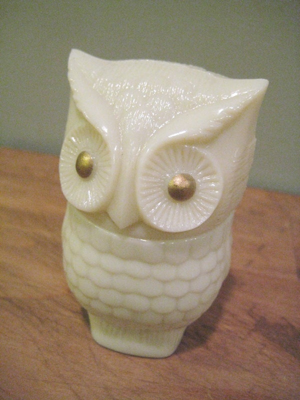 Vintage Owl Avon Cream Sachet Bottle