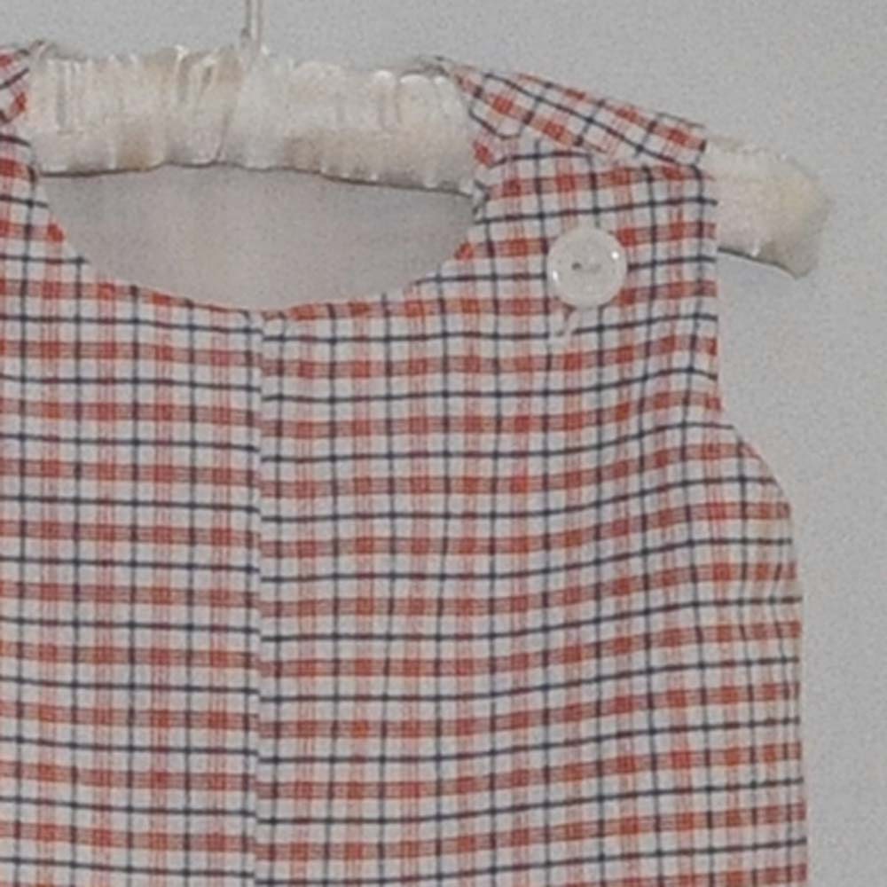 6 months, Boy's Jon Jon, Romper, SALE..All American plaid...eco-friendly