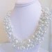 Wedding Jewelry Pearls and Crystals Swarovski a Fresh Water Silver Wire Crochet "Chunky Anna's Bridal Elegance"