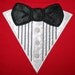 Tuxedo T-Shirt with Satin Shirt and Bowtie - Christmas, Valentine's Day, Wedding, Birthday