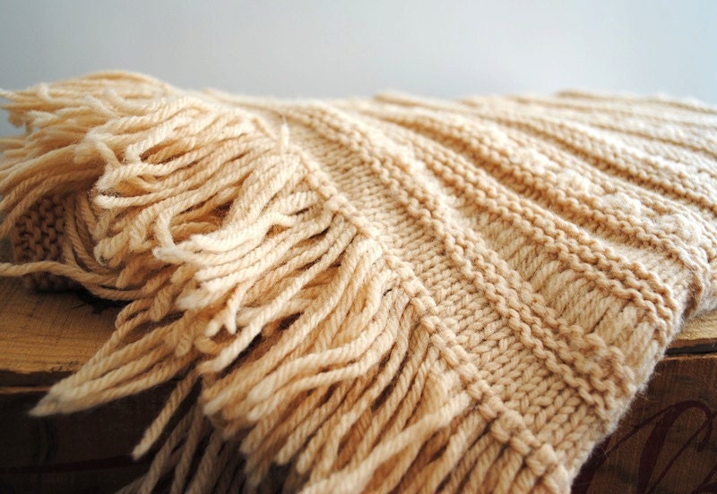 RESERVED for E. - Vintage Shawl - Knitted Wrap
