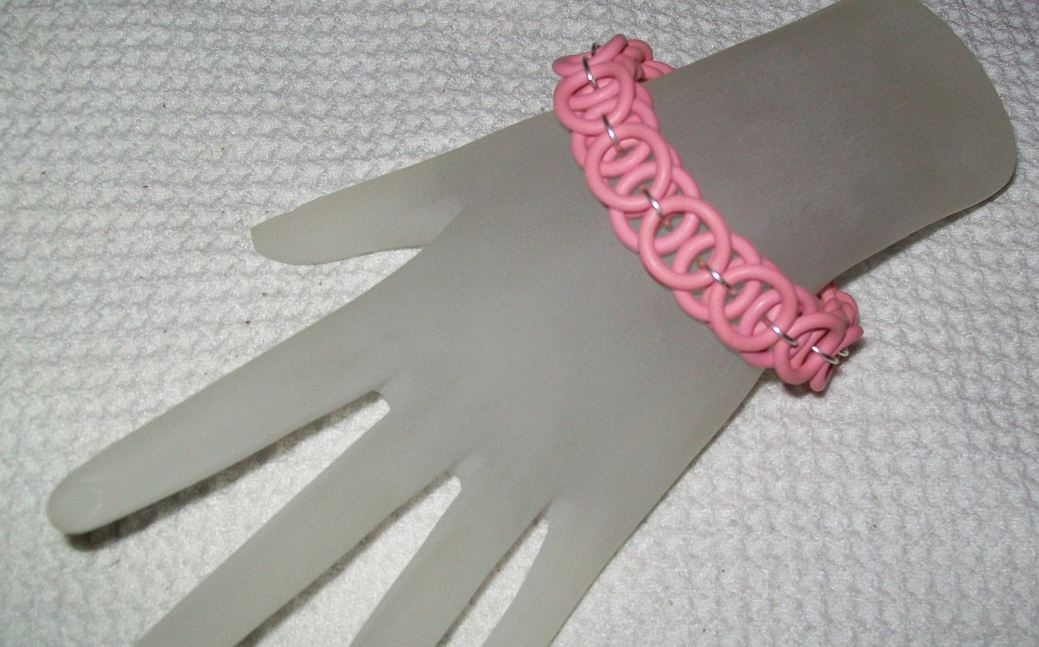 Pink Awareness Chainmaille Bracelet