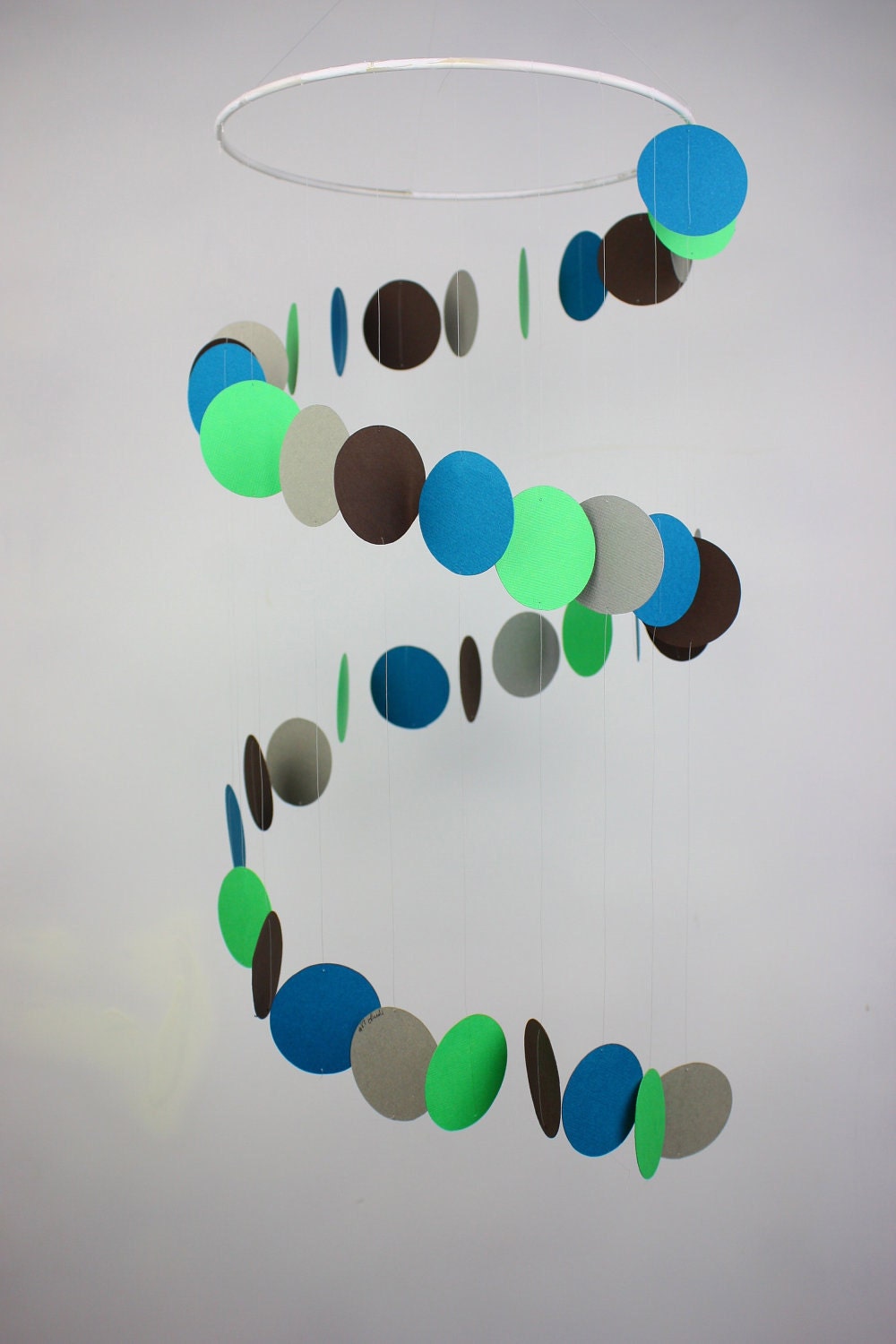 Baby Mobile - Crib Mobile - Nursery Mobile -Rainbow Spiral Whimsy -choose colors / shapes FREE  - featured on Chic & Cheap Nursery