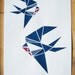 Two Swallows Origami Screen Print