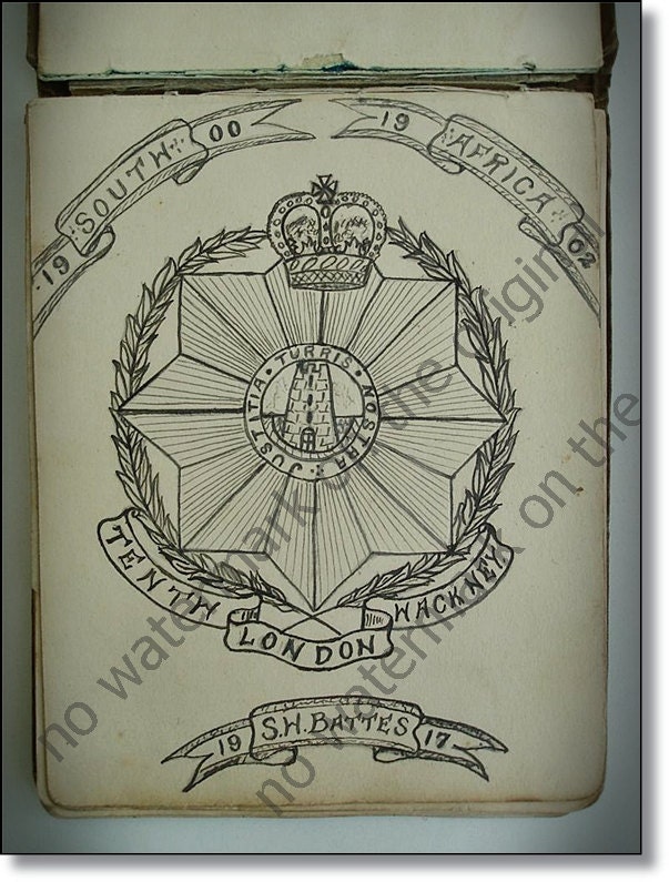 Rare Vintage Autograph Book :WW1 Period with Sketches, Poems With A Little  Military Interest