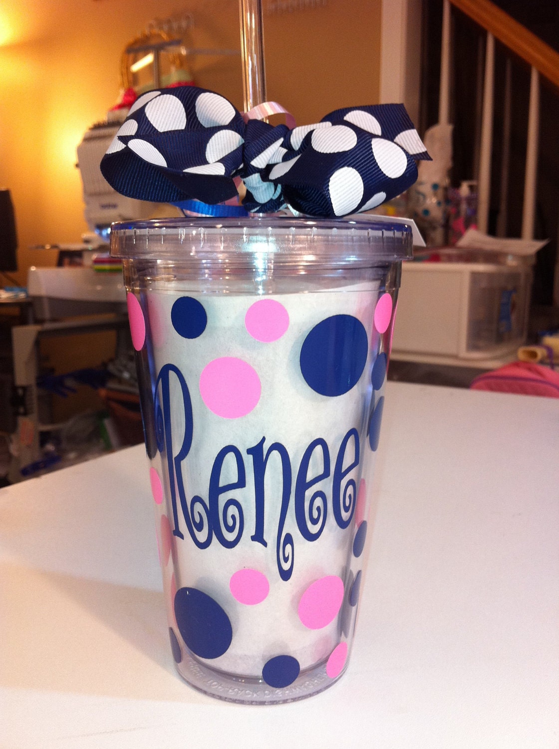 Acrylic Double walled Tumblers, with vinyl personalization