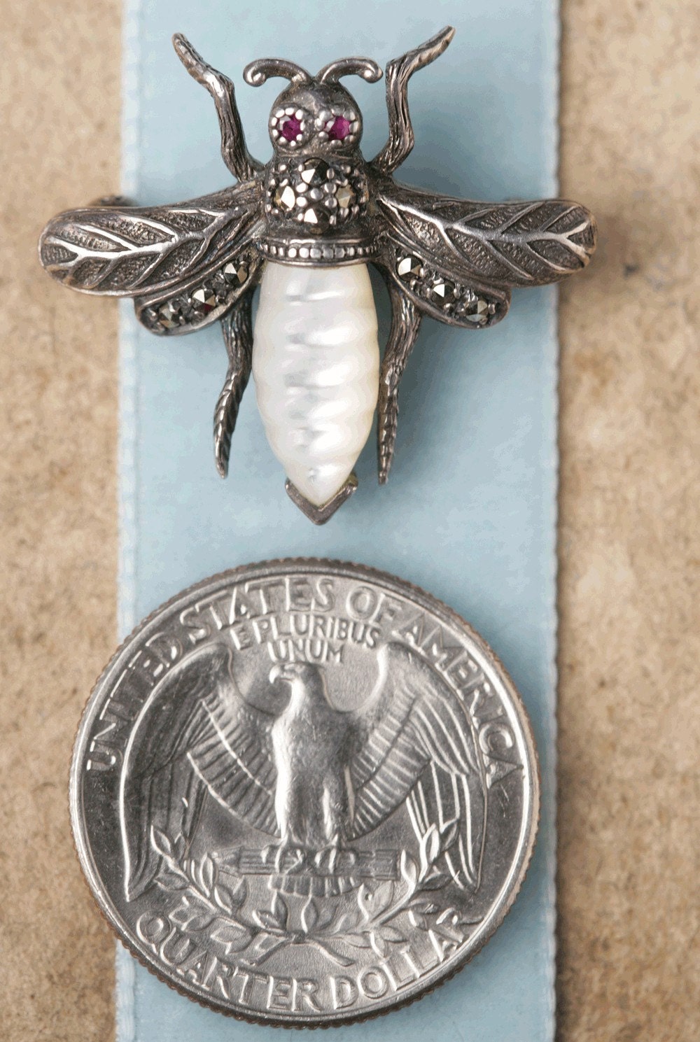 Antique French bee brooch.