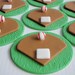 Baseball Field Edible Fondant Cupcake Topper Decorations