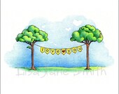 Banner of love ... cute art print wall art