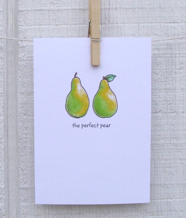 pears pair art print ... romantic gift