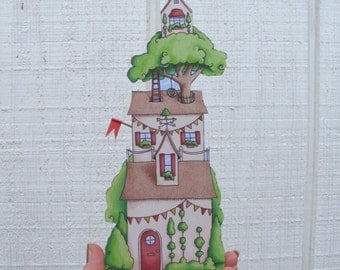 Treehouse print mini home.