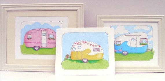 Camper gift idea ... travel trailer wall art prints