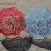 Sale 10 BUCKS OFF, Crochet parasol, rose red umbrella, victorian style, for modern lady or young sexy girl, wedding parasol READY to Ship