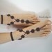 NEW FLOWER Barefoot Sandals - BLACK flower, Goth Valentine's Day gift
