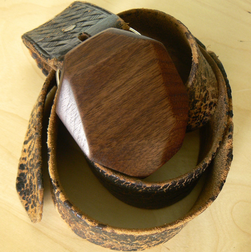 Wood Belt Buckle - Walnut