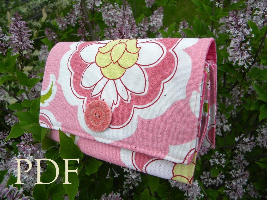 Pocketbook, Coupon wallet, Clutch Purse, PDF Sewing Pattern, Thumbprint Patterns Pattern ONLY