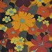 70's Retro Twin Bedspread Hippie Love Peace Yellow Orange Green Brown