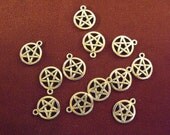 Pentagram Pendants, silver lot of 12