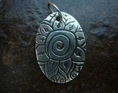 Aztec Sun PMC pendant