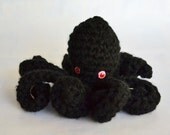Amigurumi Zombie Octopus - Crocheted in Black