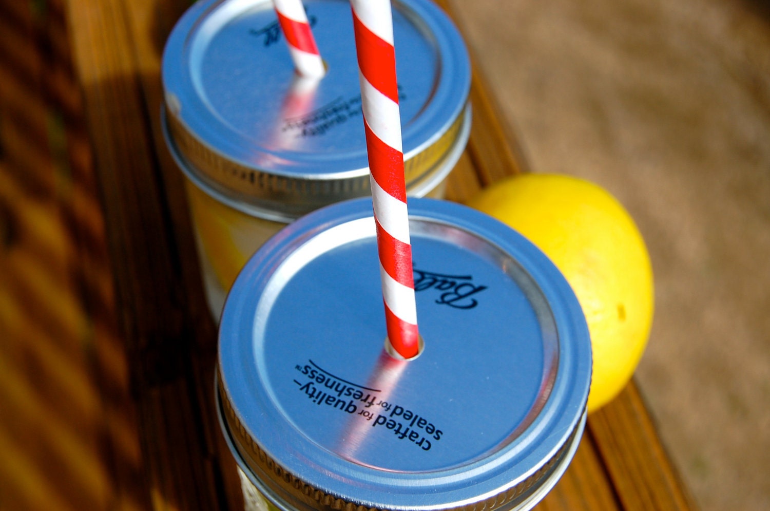 Mason Jar Drink LIDS/ Ready for your straw/ Set of 15