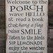 Large Wood Sign - Welcome to the Porch - Subway Sign