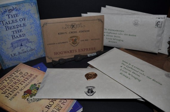Invitation - Harry Potter Acceptance letter & Hogwarts Express Train ticket - Full Set Il_570xn